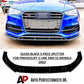 Audi A3 S3 8V Front Splitter Lip Body Kit 2014-2016 ABS Gloss Black