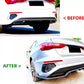 Audi S3 A3 8Y Saloon Rear Diffuser Lip 2020-2024 ABS Gloss Black