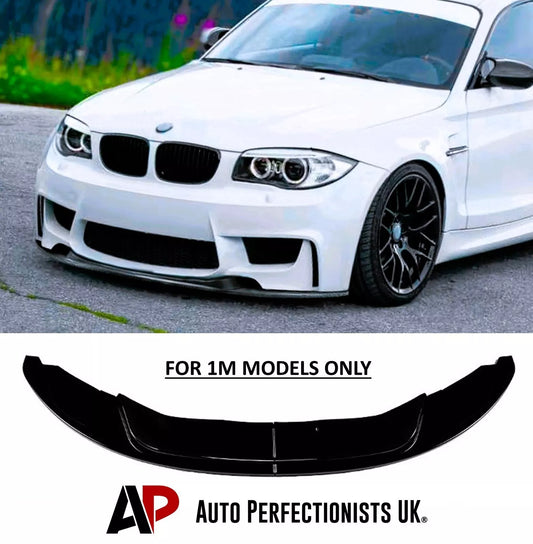 BMW 1M E82 Coupe Front Splitter M Perf Kit 2007-2013 ABS Gloss Black