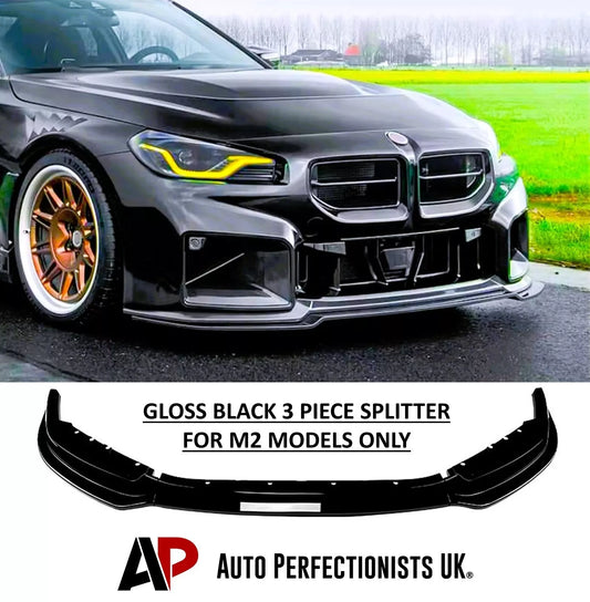 BMW M2 G87 Front Splitter M Perf Body Kit 2023-2024 ABS Gloss Black