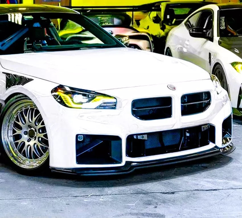 BMW M2 G87 Front Splitter M Perf Body Kit 2023-2024 ABS Gloss Black