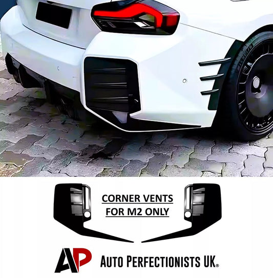 BMW M2 G87 Rear Corner Diffuser Vents Kit 2023-2024 ABS Gloss Black