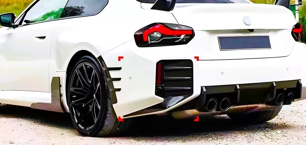 BMW M2 G87 Rear Corner Diffuser Vents Kit 2023-2024 ABS Gloss Black