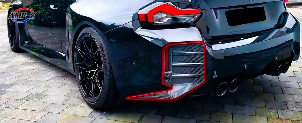 BMW M2 G87 Rear Corner Diffuser Vents Kit 2023-2024 ABS Gloss Black