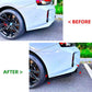 BMW M2 G87 Rear Corner Side Spats Diffuser Kit ABS Gloss Black