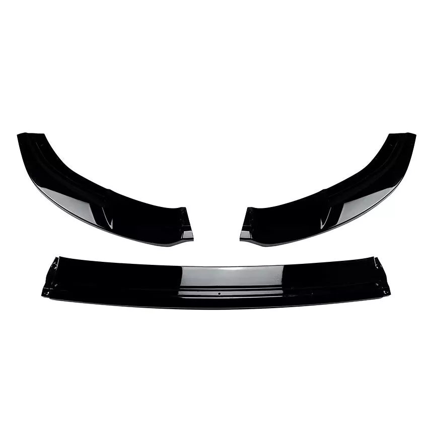 VW Golf MK7 R GTI GTD Front Splitter Kit 2013-2020 ABS Gloss Black