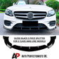 Mercedes E Class W213 AMG Front Splitter 16-20 Gloss Black