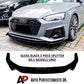 Audi A5 S5 B9.5 S Line Front Splitter Kit 2021-2024 ABS Gloss Black