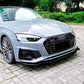 Audi A5 S5 B9.5 S Line Front Splitter Kit 2021-2024 ABS Gloss Black