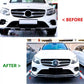 Mercedes GLC X253 C253 Front Splitter Kit 2015-2018 ABS Gloss Black