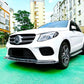 Mercedes GLE W166 C292 Front Splitter Kit 2015-2018 ABS Gloss Black
