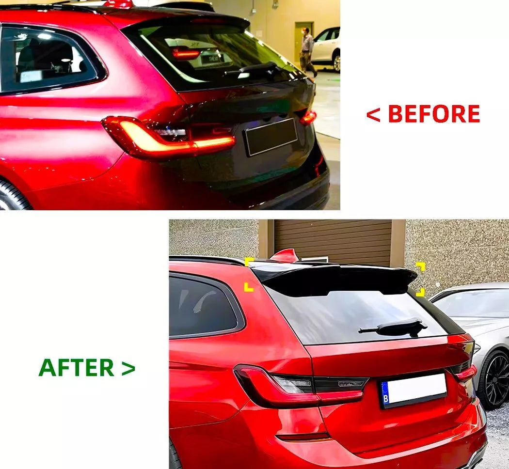 BMW 3 Series G21 Estate Rear Roof Spoiler Kit ABS Gloss Black