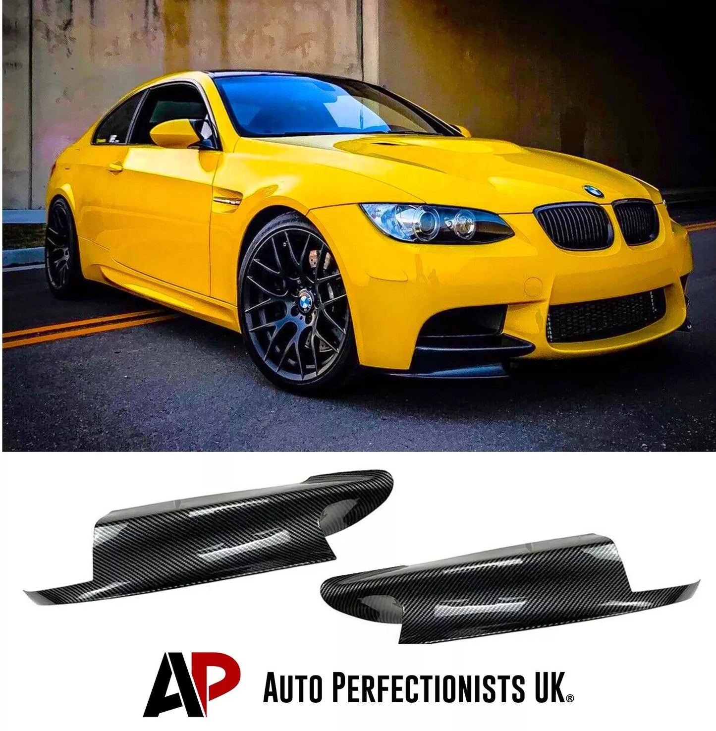 BMW M3 E90 E92 E93 Bumper Splitters 2008-2013 ABS Carbon Fibre Front