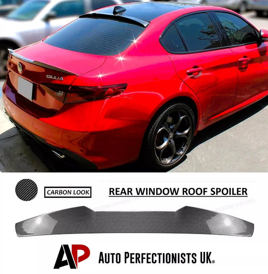Alfa Romeo Giulia 952 Rear Roof Window Spoiler Lip ABS Carbon Fibre