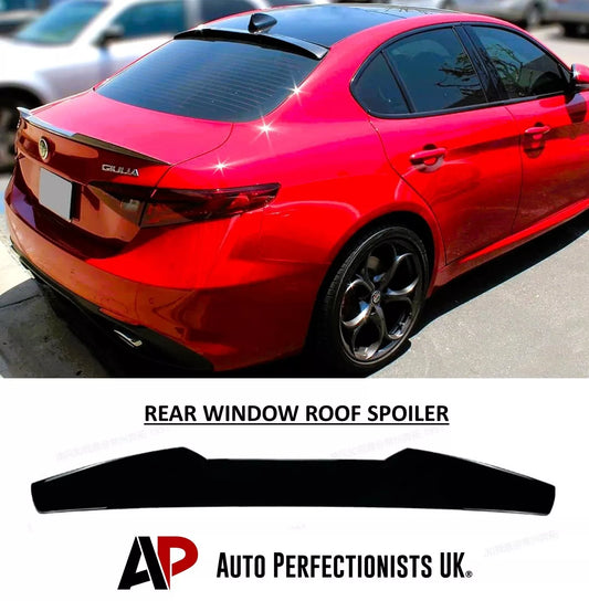 Alfa Romeo Giulia 952 Rear Roof Window Spoiler Lip ABS Gloss Black