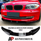 BMW 1 Series E82 E88 Front Splitter Spoiler Lip ABS Gloss Black