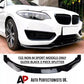 BMW 2 Series F22 F23 Front Splitter Spoiler Lip ABS Gloss Black