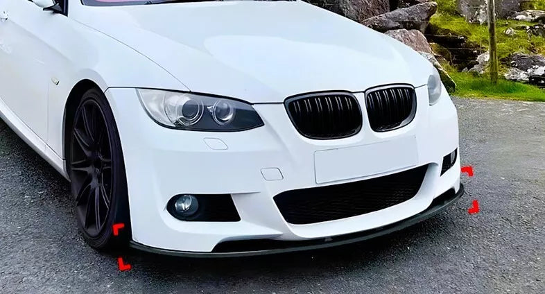 BMW 3 Series E92 E93 Front Splitter Spoiler M Sport ABS Gloss Black