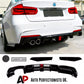 BMW 3 Series F30 F31 Rear Valance Diffuser Twin W/LED ABS Carbon Fibre