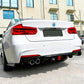 BMW 3 Series F30 F31 Rear Valance Diffuser Twin W/LED ABS Carbon Fibre