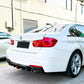 BMW 3 Series F30 F31 Rear Valance Diffuser Dual W/LED ABS Carbon Fibre