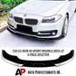 BMW 5 Series F10 F11 Front Splitter NON M Sport 15-17 ABS Gloss Black