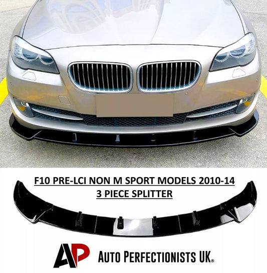 BMW 5 Series F10 F11 Front Splitter NON M Sport 10-14 ABS Gloss Black