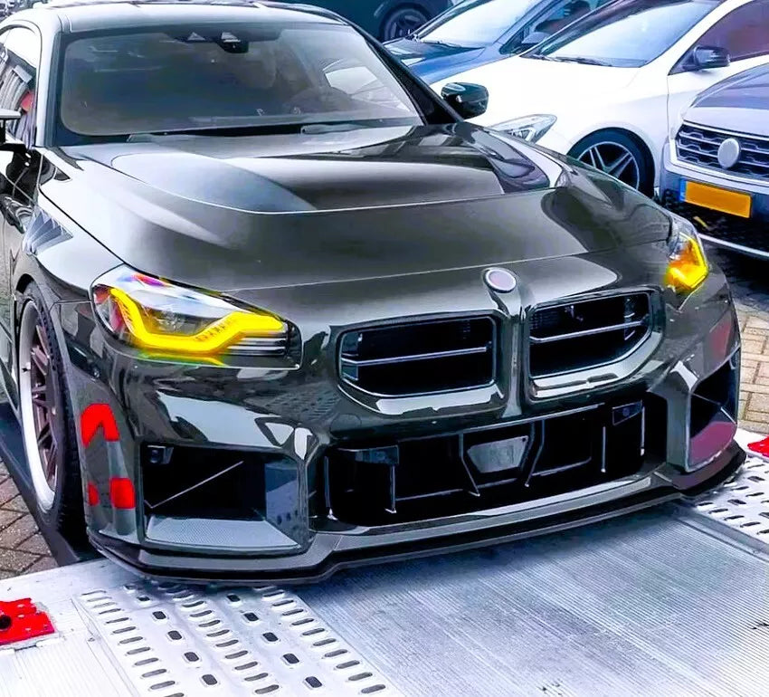 BMW M2 G87 Front Splitter Spoiler Lip 2023-2024 ABS Carbon Fibre