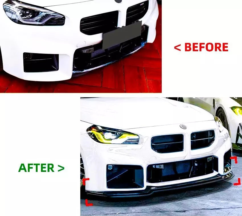 BMW M2 G87 Front Splitter Spoiler Lip 2023-2024 ABS Carbon Fibre