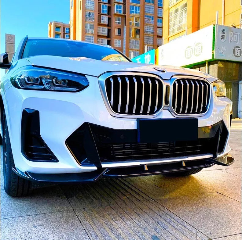 BMW X3 G01 LCI Front Splitter Spoiler M Sport 2021-24 ABS Gloss Black