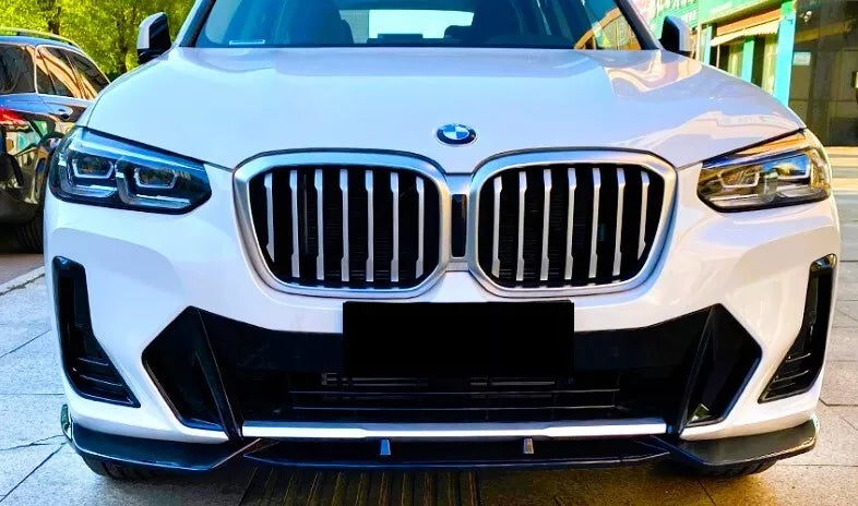BMW X3 G01 LCI Front Splitter Spoiler M Sport 2021-24 ABS Gloss Black