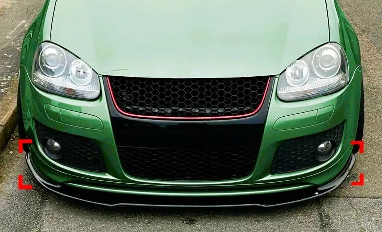 VW Golf MK5 GTI Front Splitter Spoiler 2003-08 ABS Carbon Fibre