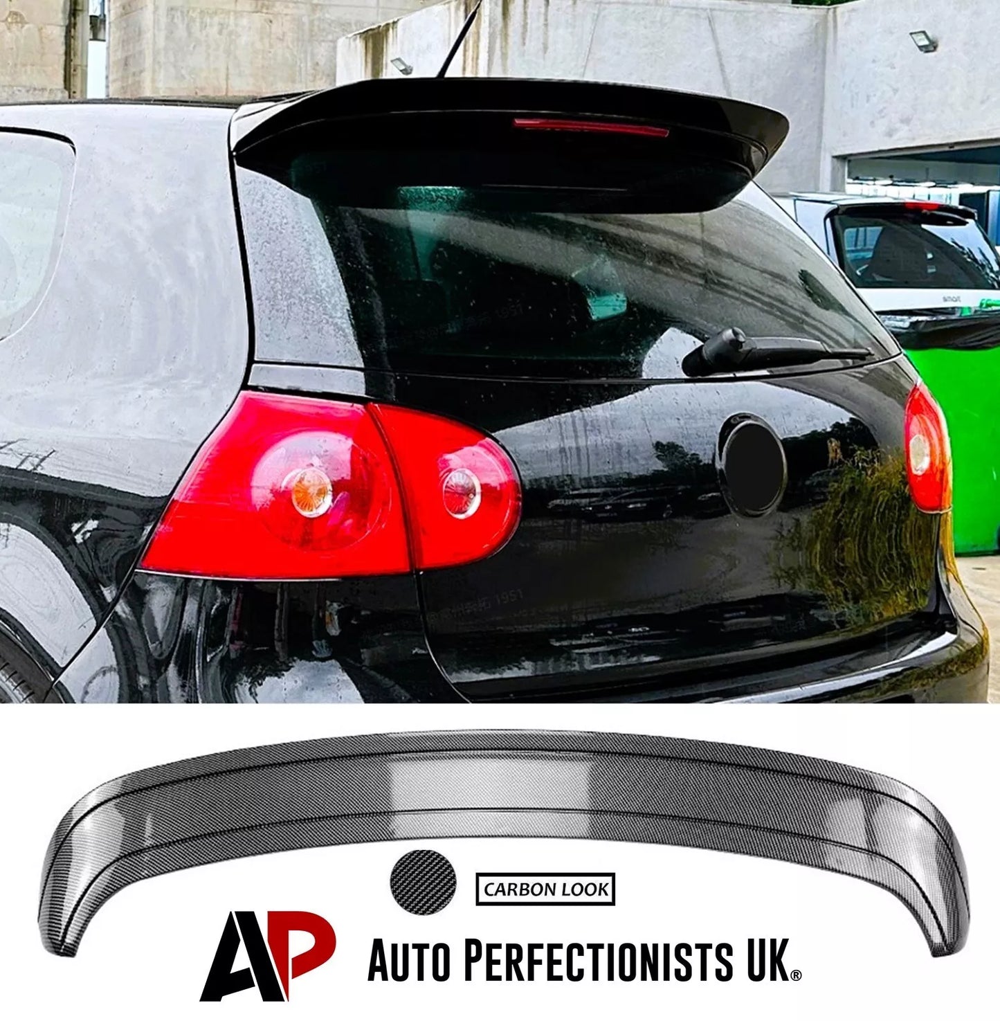 VW Golf MK5 GTI R R32 Rear Roof Spoiler Boot Wing ABS Carbon Fibre