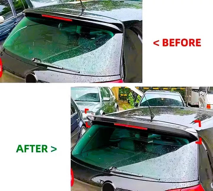 VW Golf MK5 GTI R R32 Rear Roof Spoiler Boot Wing ABS Carbon Fibre