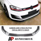 VW Golf MK7 MK7.5 Front Splitter Spoiler Lip Kit ABS Carbon Fibre