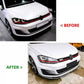 VW Golf MK7 MK7.5 Front Splitter Spoiler Lip Kit ABS Carbon Fibre