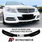 Mercedes C Class W204 Front Splitter Spoiler Lip Kit ABS Gloss Black