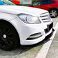 Mercedes C Class W204 Front Splitter Spoiler Lip Kit ABS Gloss Black