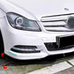 Mercedes C Class W204 Front Splitter Spoiler Lip Kit ABS Gloss Black