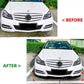 Mercedes C Class W204 Front Splitter Spoiler Lip Kit ABS Gloss Black