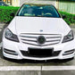Mercedes C Class W204 Front Splitter Spoiler Lip Kit ABS Gloss Black