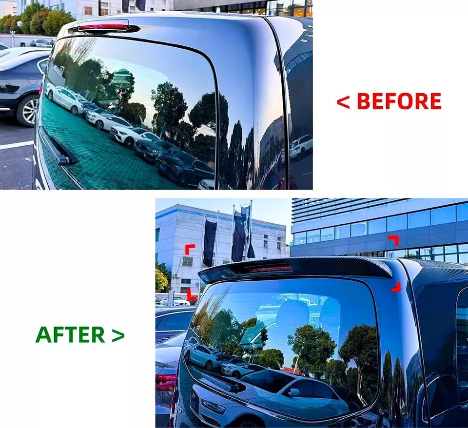 Mercedes V Class W447 Rear Roof Spoiler Wing 14-22 ABS Gloss Black