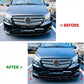 Mercedes V Class W447 Front Splitter Spoiler 14-22 ABS Gloss Black