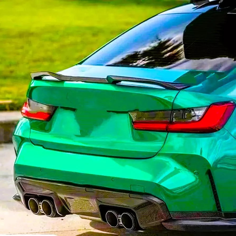 BMW 3 Series M3 G20 G80 Rear Spoiler V Style 2018-2024 ABS Gloss Black