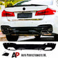 BMW 5 Series G30 Rear Valance Diffuser 2018-20 ABS Gloss Black