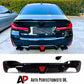 BMW 5 Series G30 Rear Valance Diffuser W/LED 18-20 ABS Gloss Black