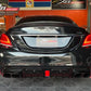 Mercedes C Class W205 AMG Line Rear Diffuser ABS Gloss Black 14-18