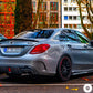 Mercedes C Class W205 AMG Line Rear Diffuser ABS Gloss Black 14-18