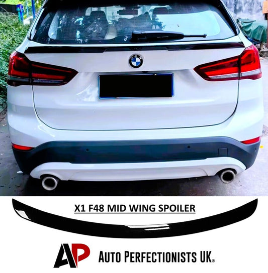 BMW X1 F48 X1M Rear Mid Wing Spoiler M Sport 15-22 ABS Gloss Black
