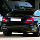 Mercedes C Class C63 AMG Rear Diffuser Valance 2011-15 ABS Gloss Black